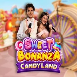 Sweet Bonanza Candy Land Live slot visual from Pragmatic Play available on lizaroo-casino.gr