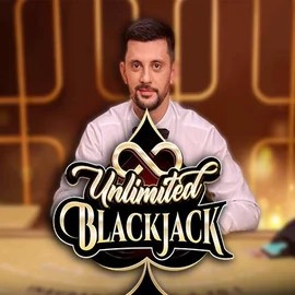Unlimited Blackjack online game logo by Ezugi on lizaroo-casino.gr
